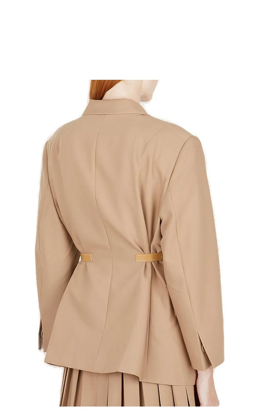 Rokh Single-Breasted Buckled Blazer