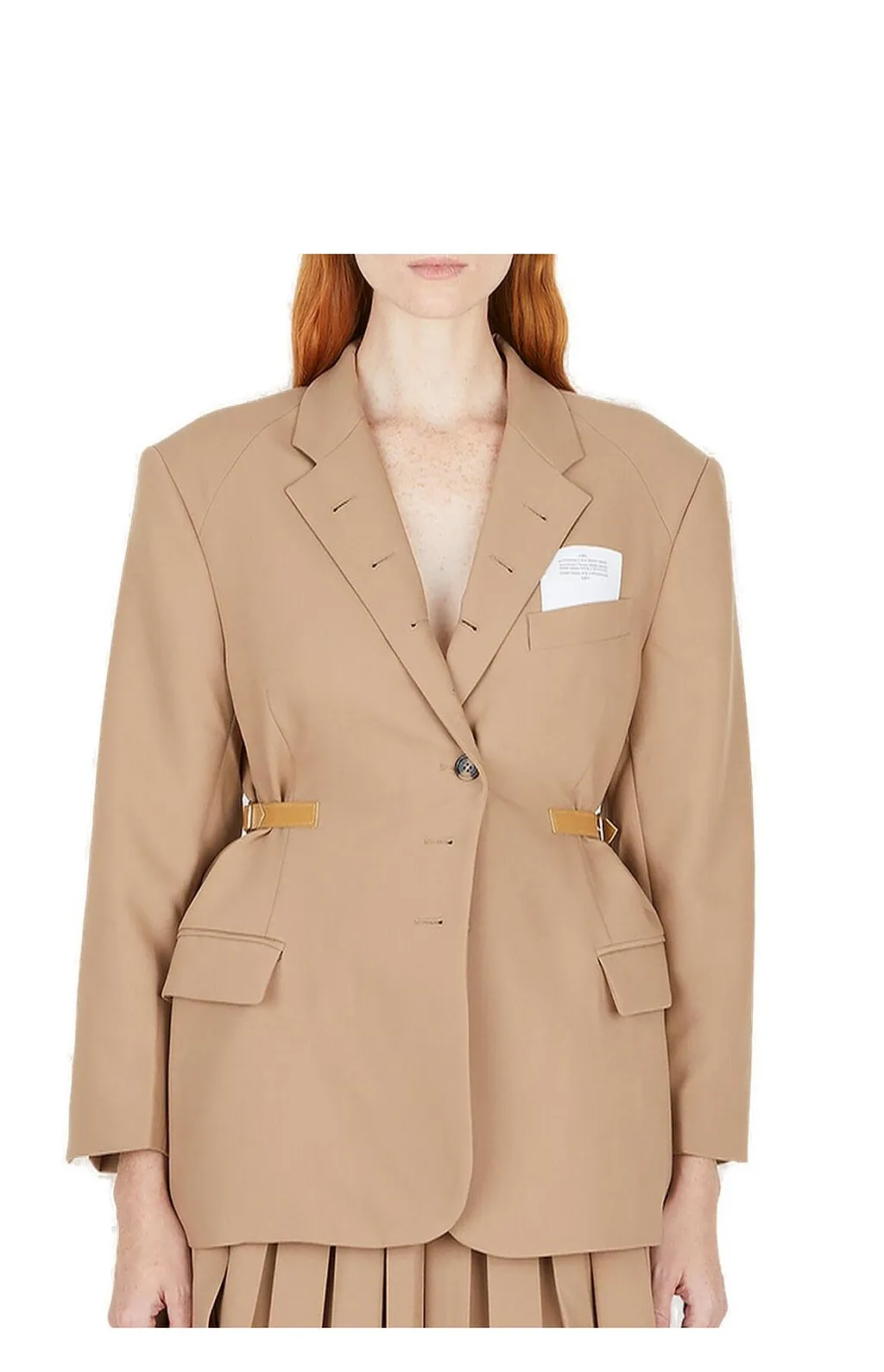 Rokh Single-Breasted Buckled Blazer
