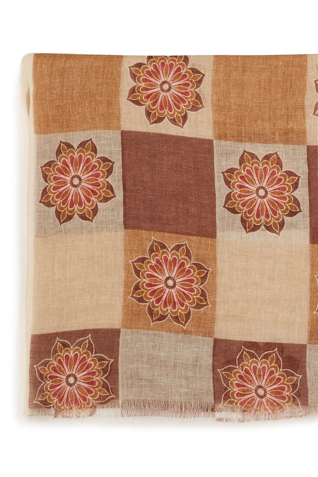 Rosi Giglio Floral Check Scarf