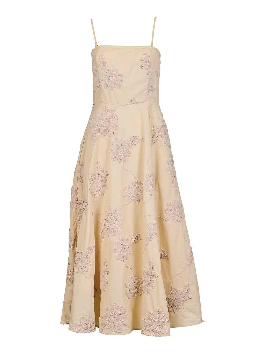 Rotate Embroidered Floral Midi Dress