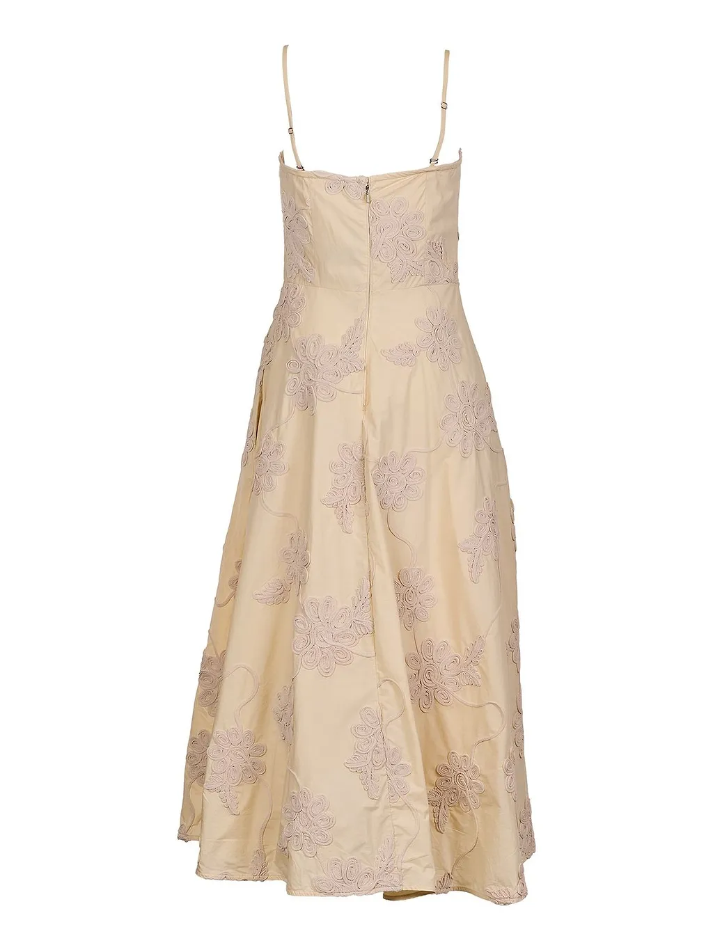 Rotate Embroidered Floral Midi Dress