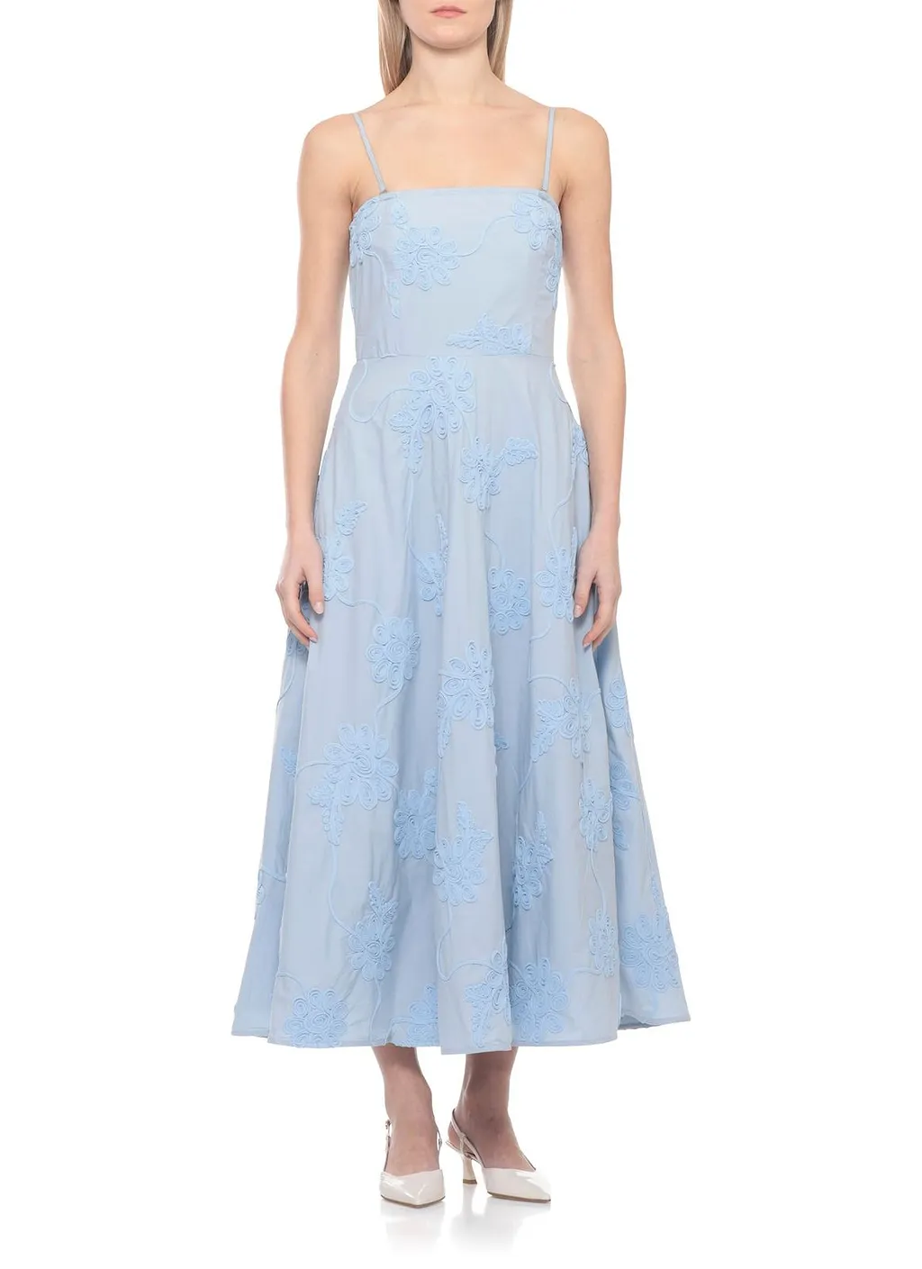 Floral Embroidered Midi Dress