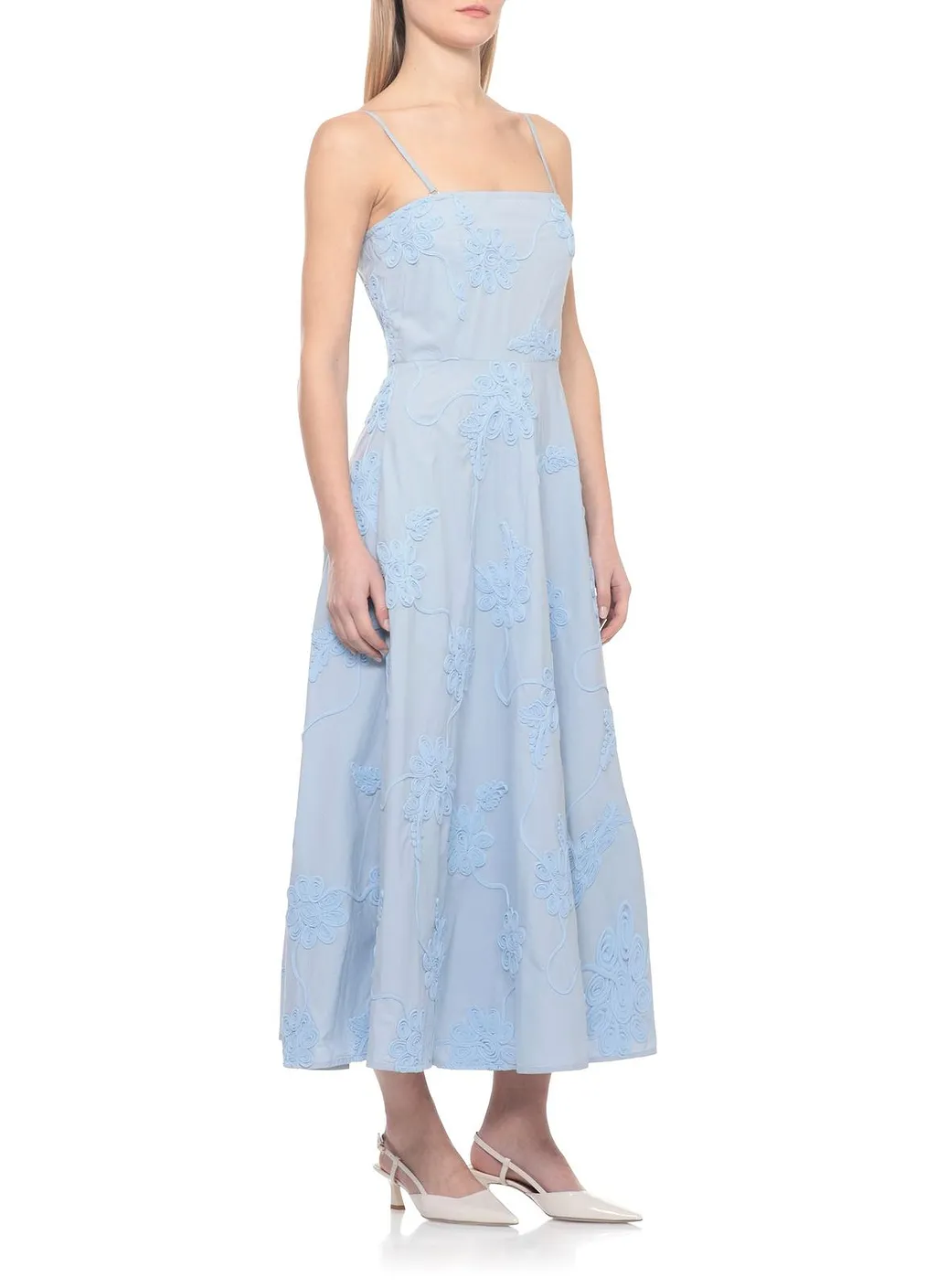 Floral Embroidered Midi Dress