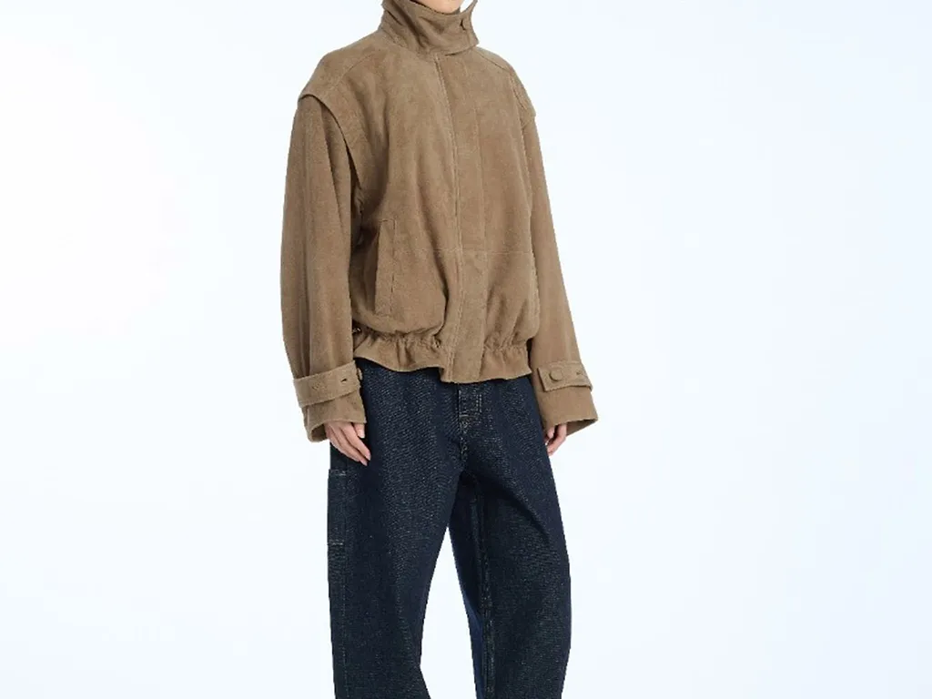 Rotate Oversized High-Collar Jacket