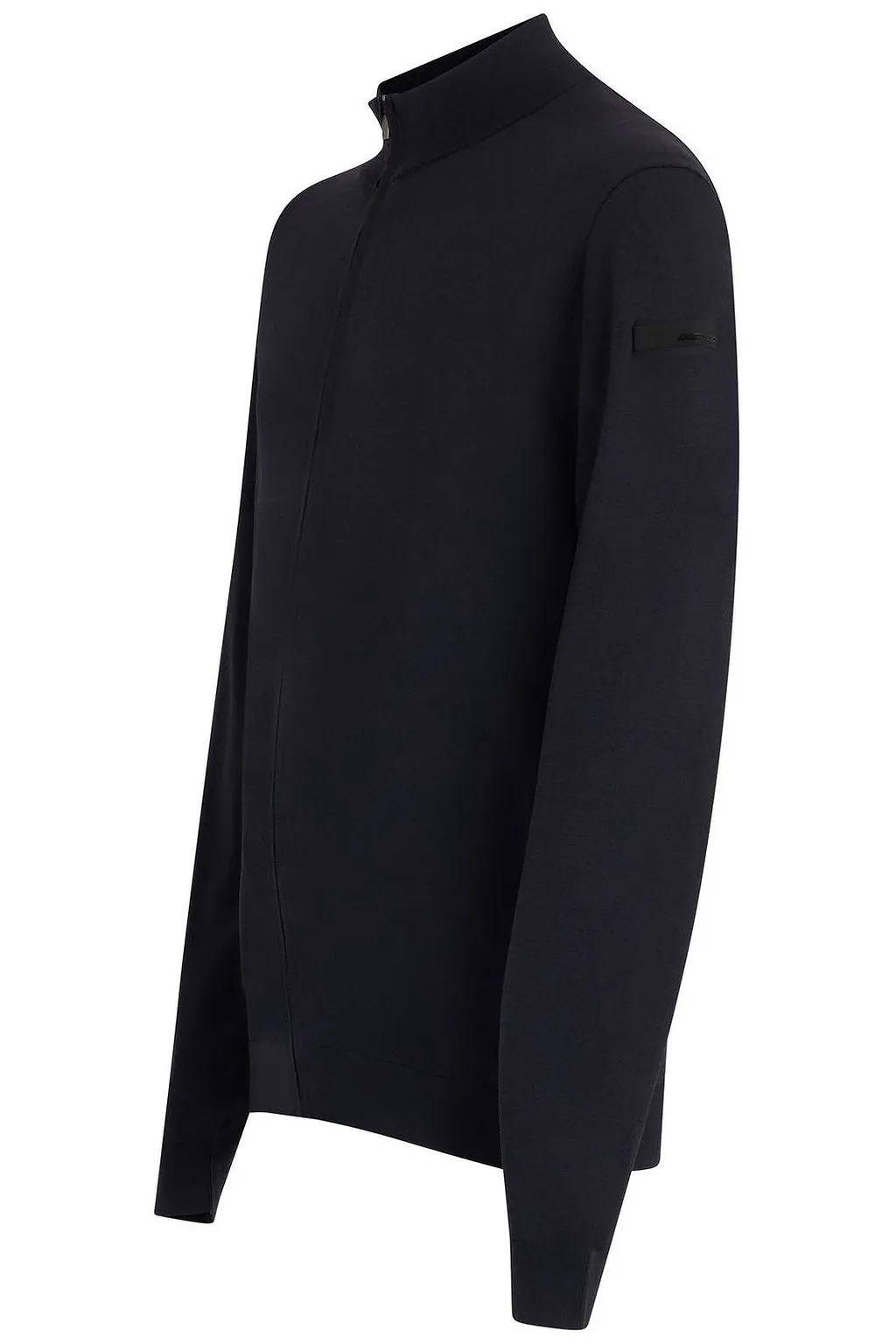 Zip-Up High Collar Knitted Jacket