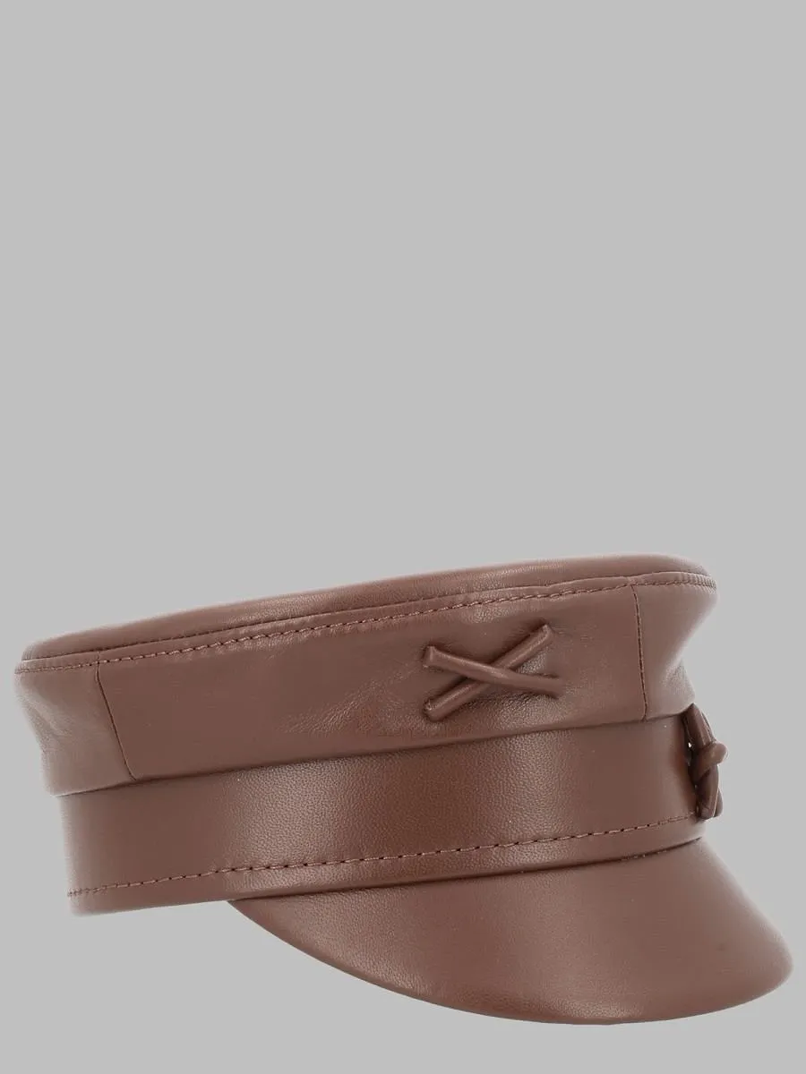 Ruslan Baginskiy Leather Baker Boy Hat