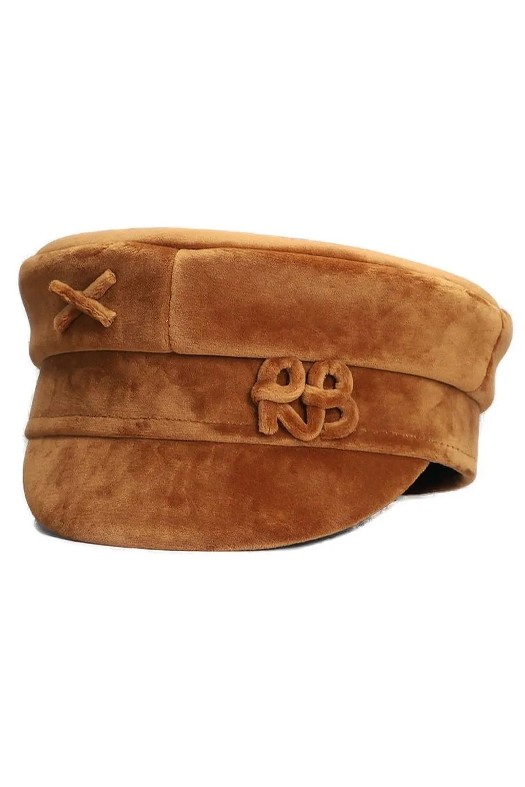 Logo-Detail Curved Brim Beret
