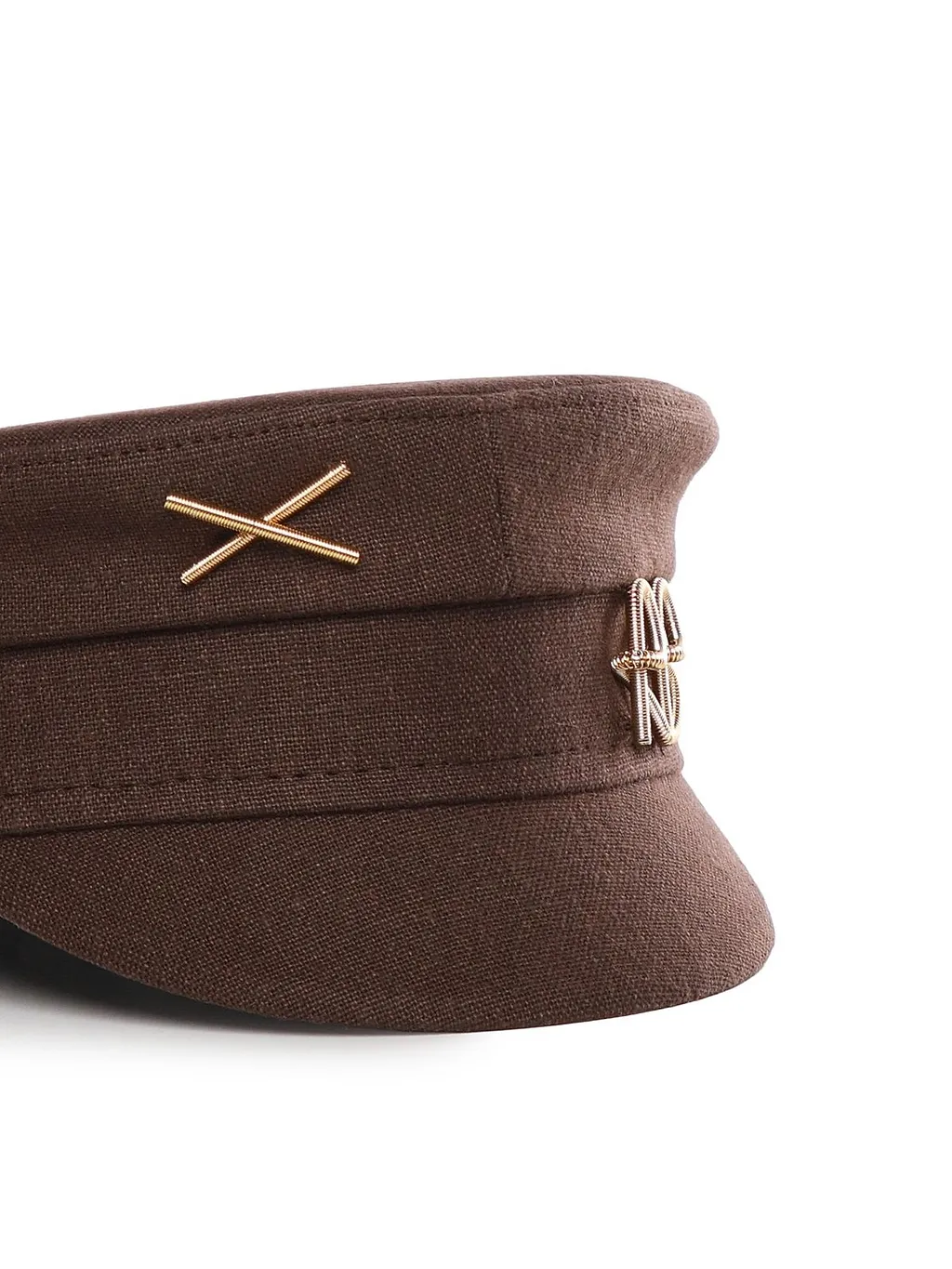 Logo Plaque Baker Boy Hat
