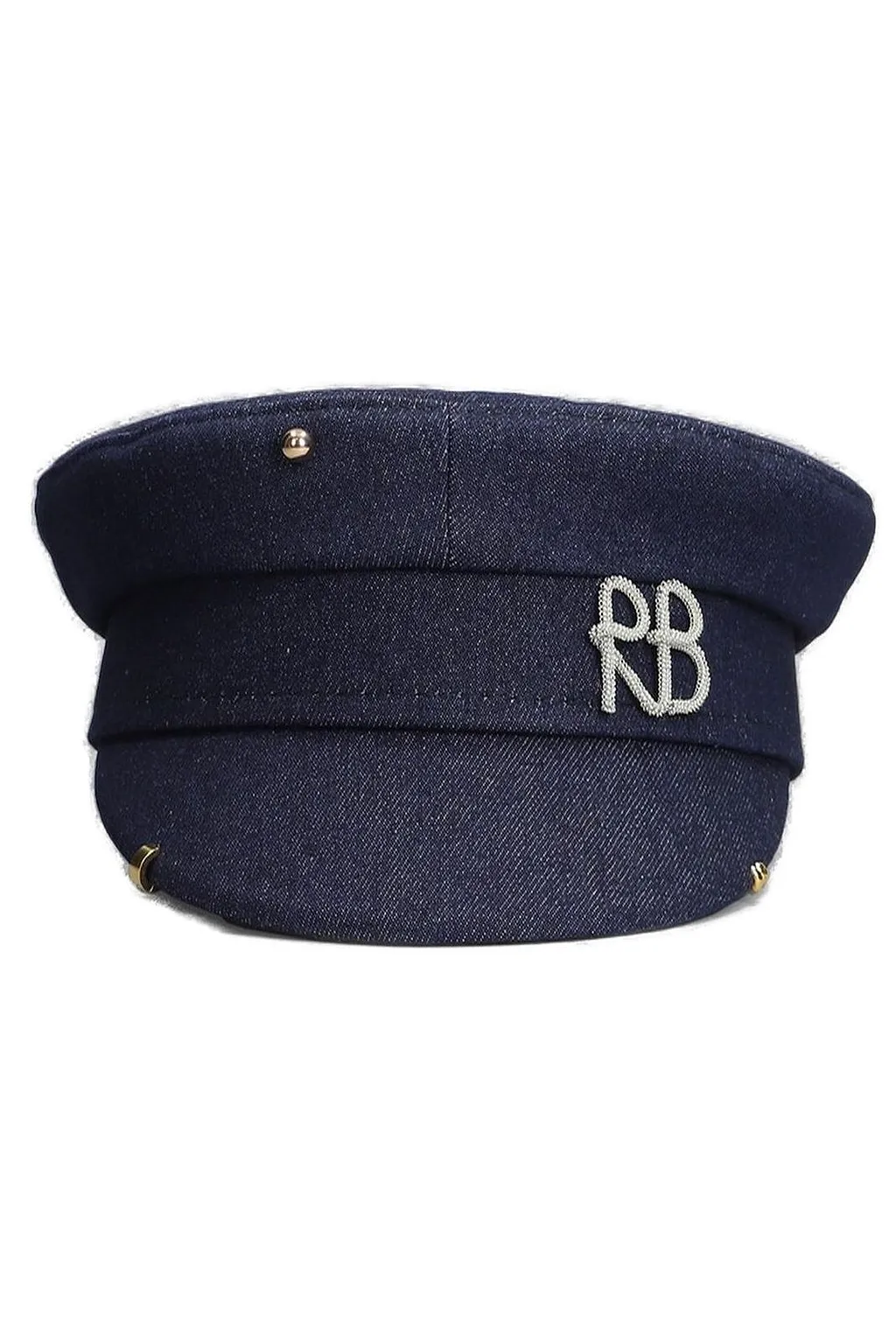 Ruslan Baginskiy Stud Detailed Denim Baker Boy Hat