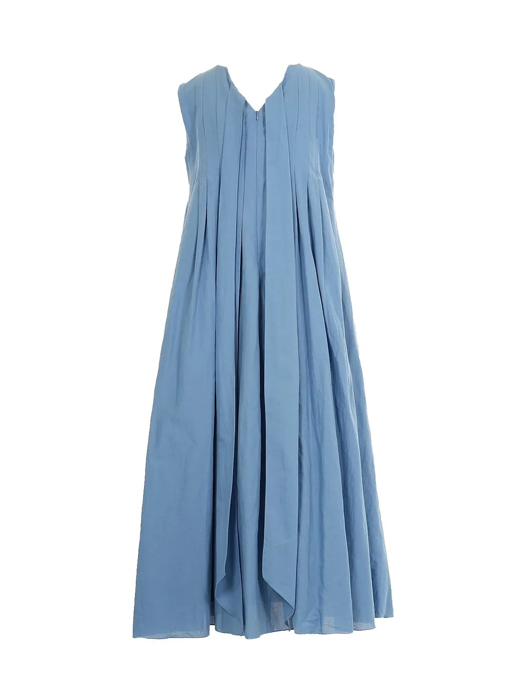 Piega V-Neck Pleated Sleeveless Dress