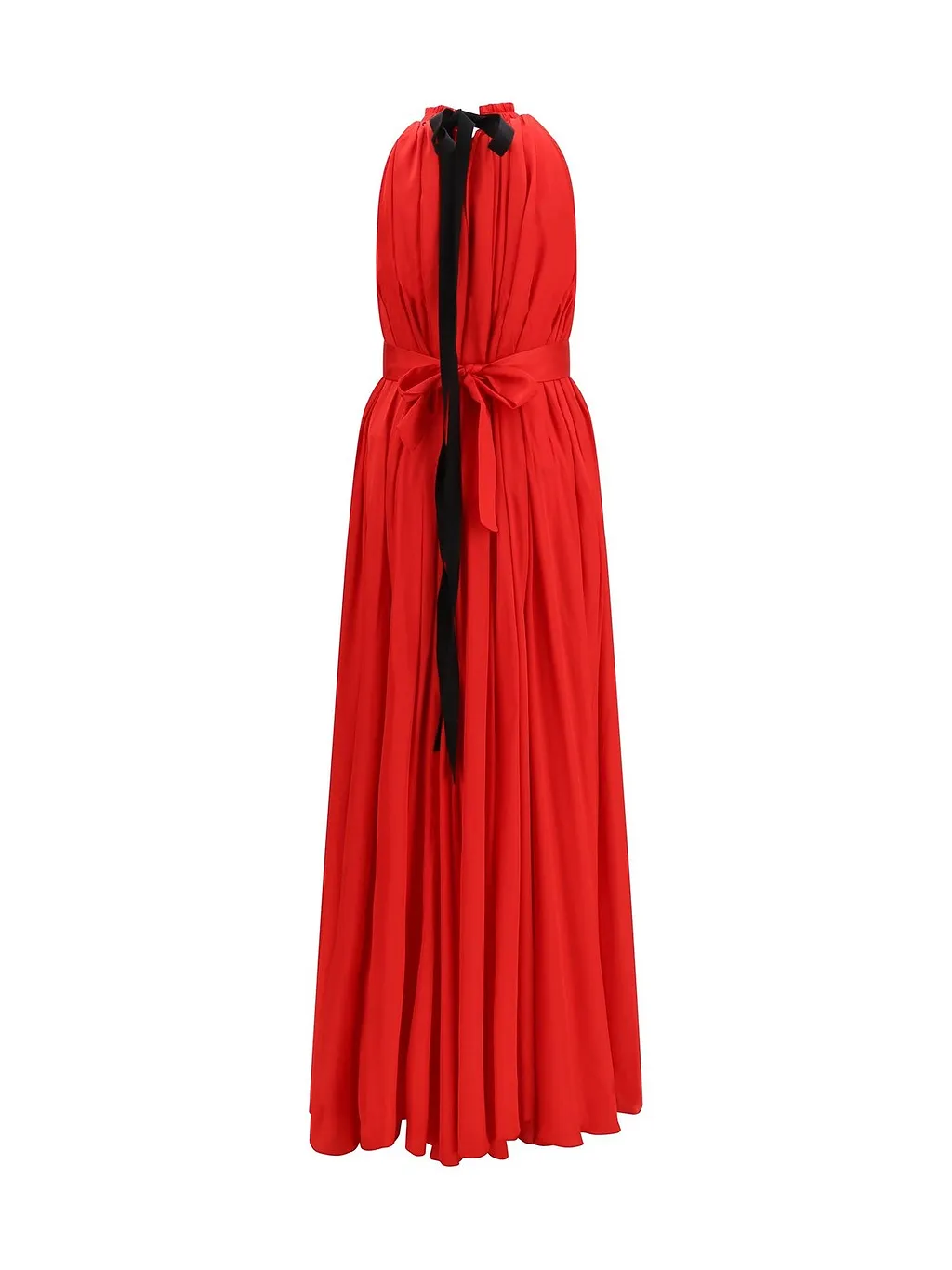 Belted Pleated Maxi Dress