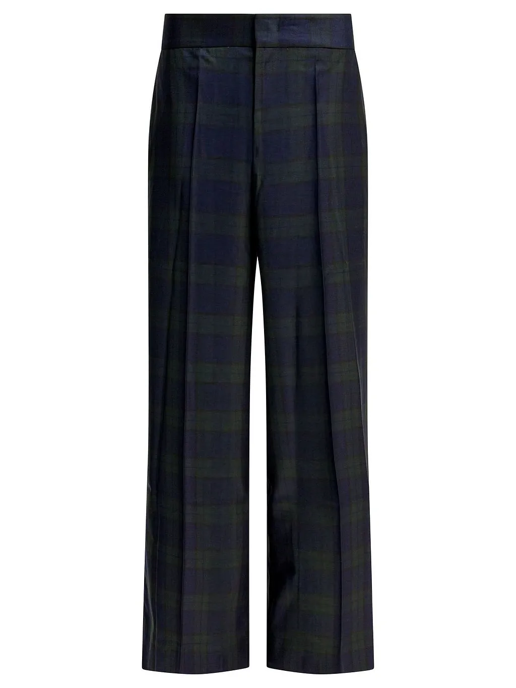 Checked Wide-Leg Pants