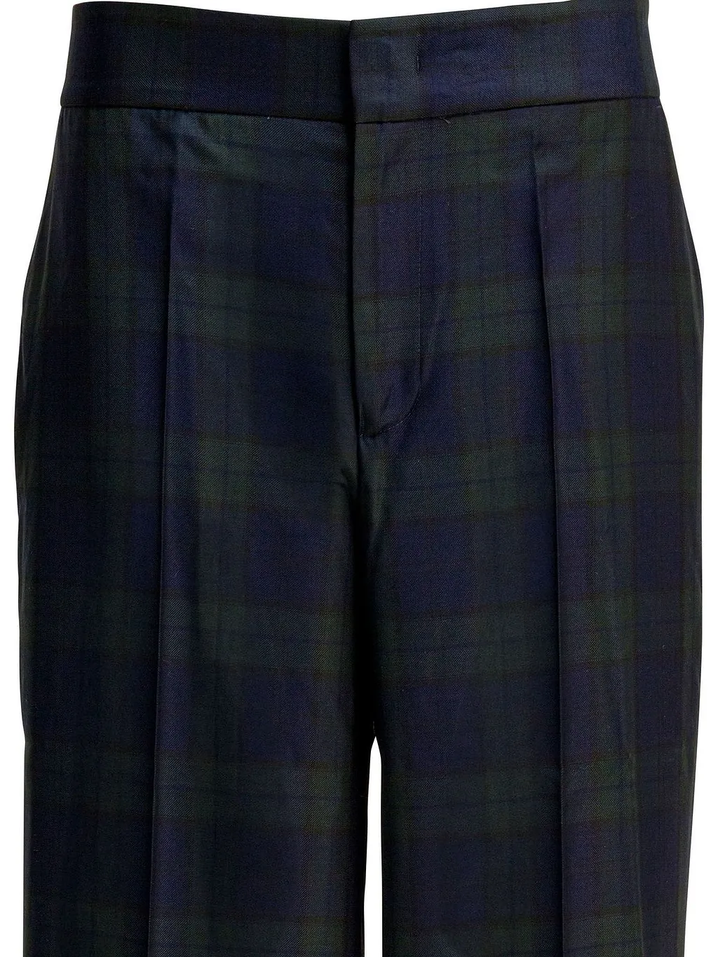 Checked Wide-Leg Pants