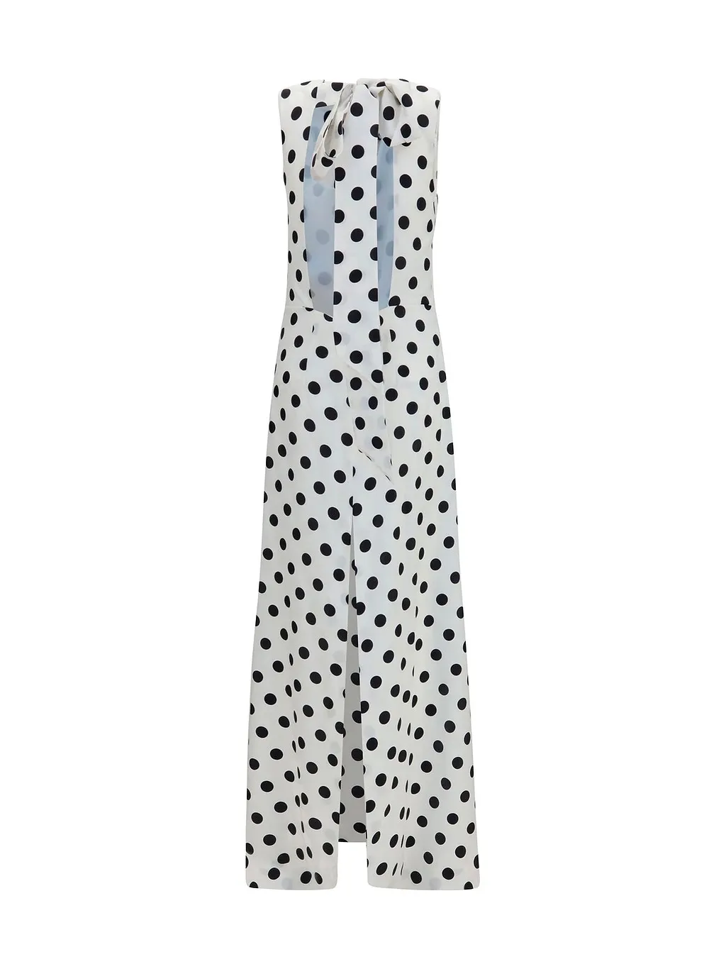 Sa Su Phi Polka-Dot Back-Bow Maxi Dress