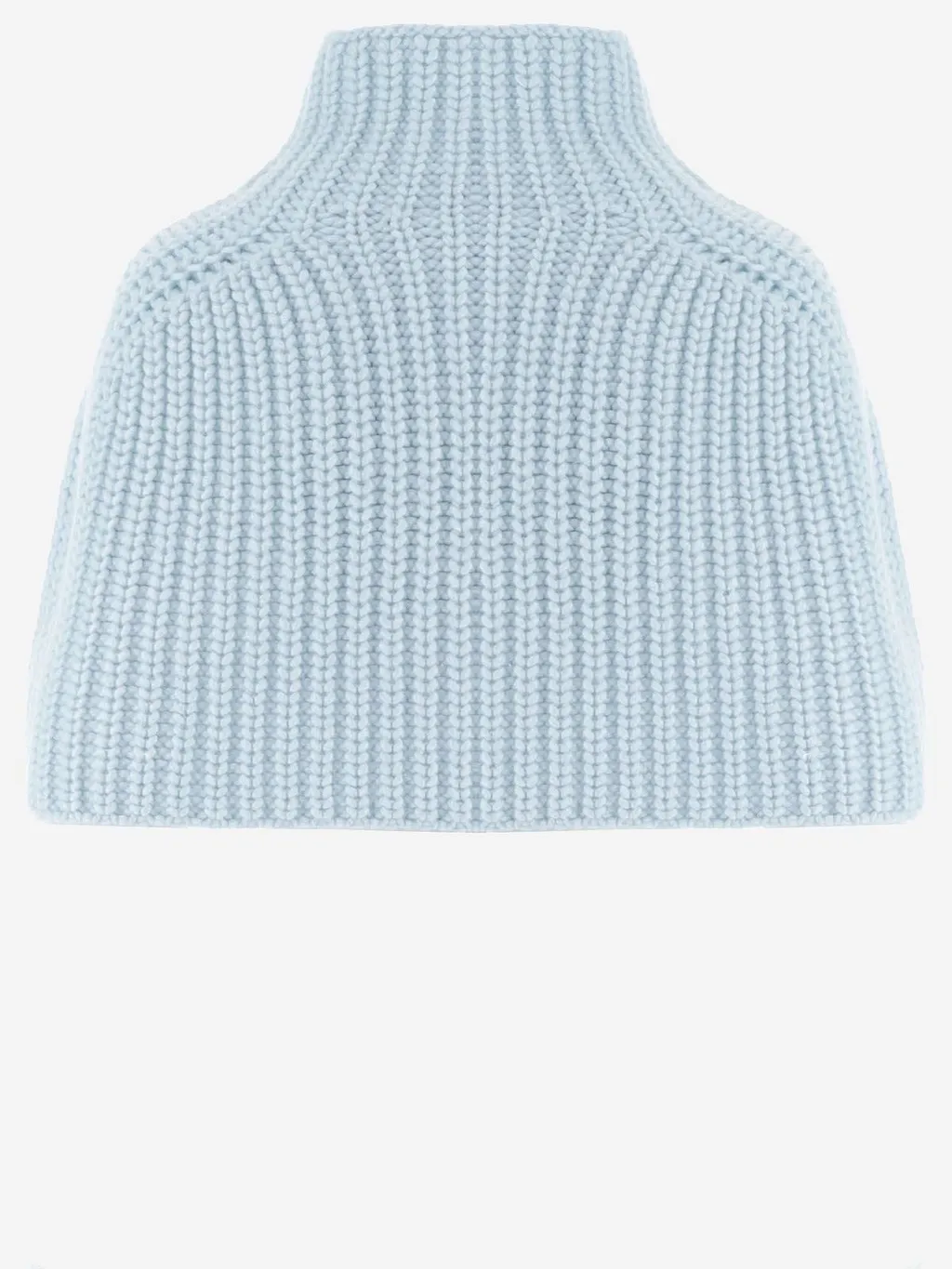 Ribbed High Neck Cape