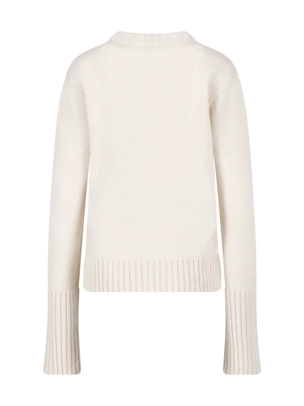 Ribbed Cuff Knitted Sweater