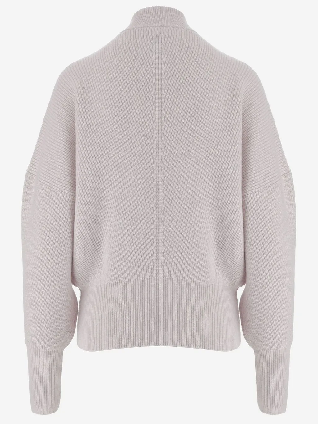 Ribbed High Neck Knitted Sweater