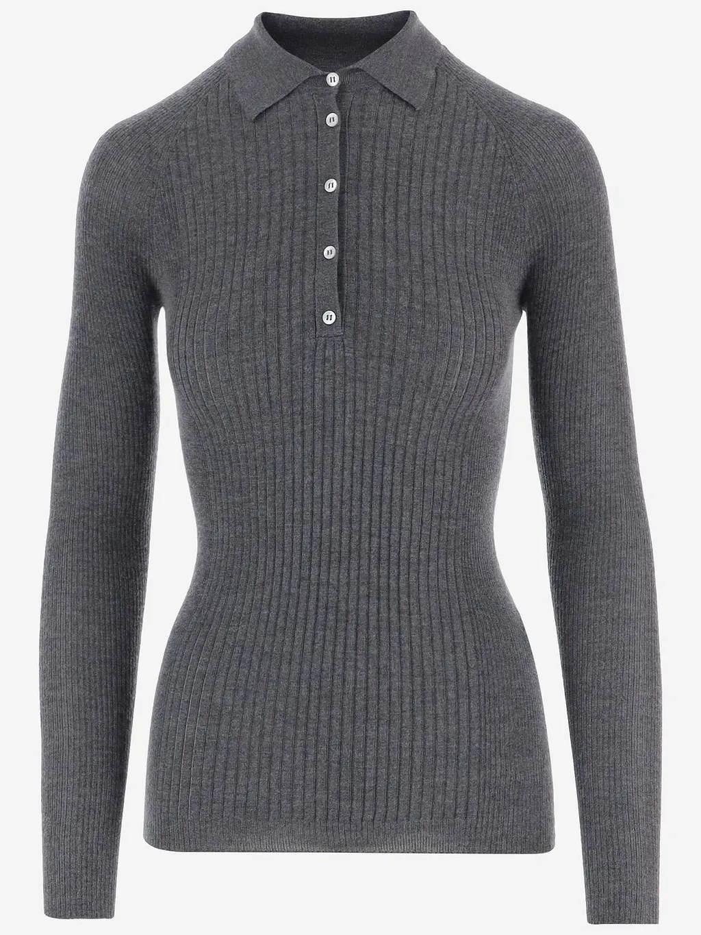 Sa Su Phi Ribbed Knit Polo Top