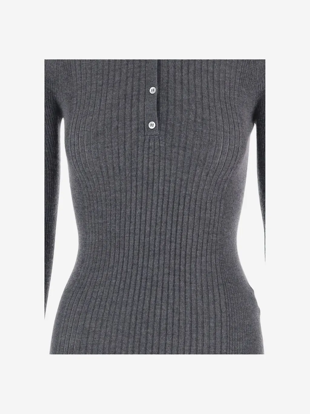 Sa Su Phi Ribbed Knit Polo Top