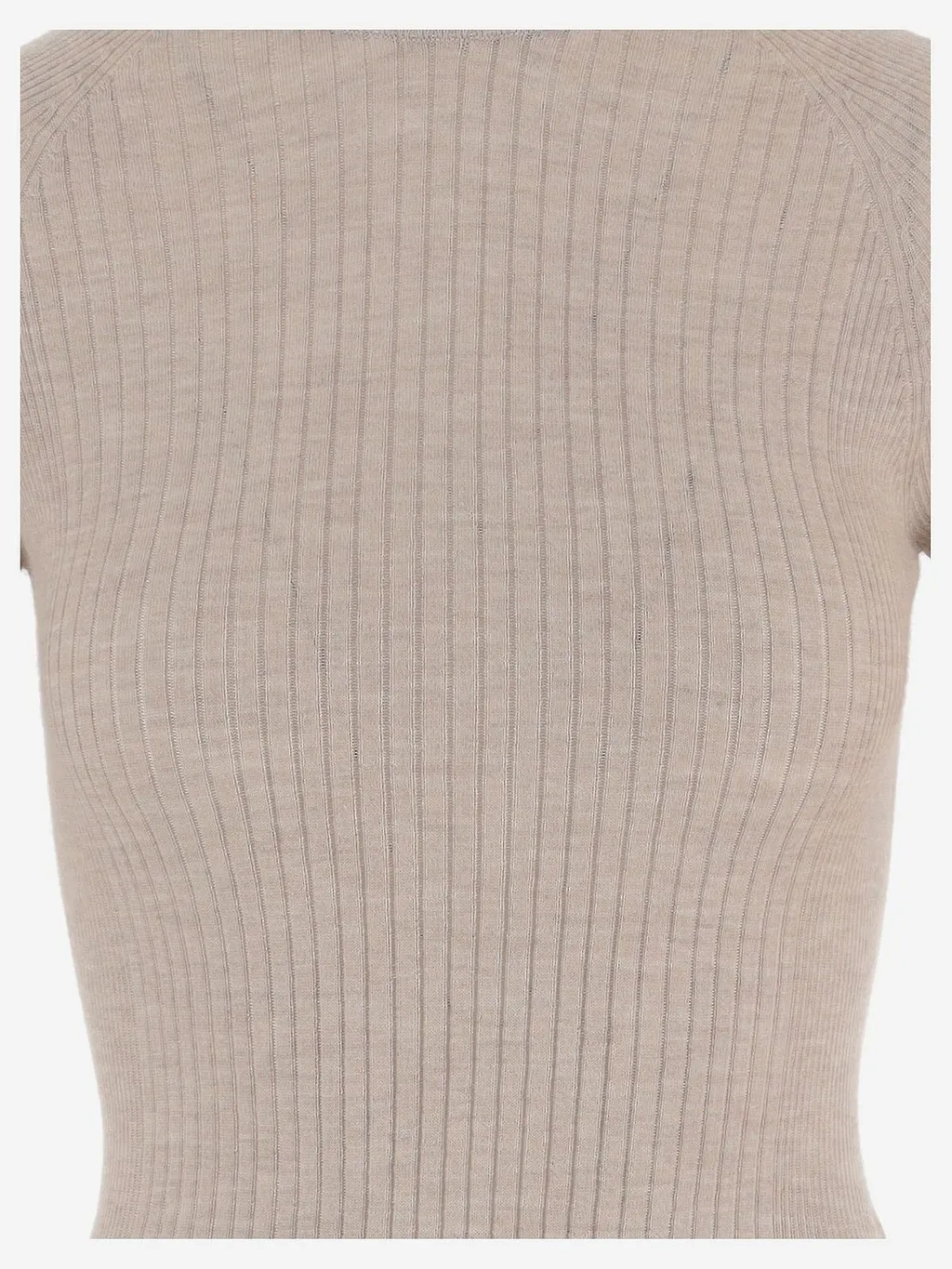 Sa Su Phi Ribbed Short-Sleeve Knitted Top