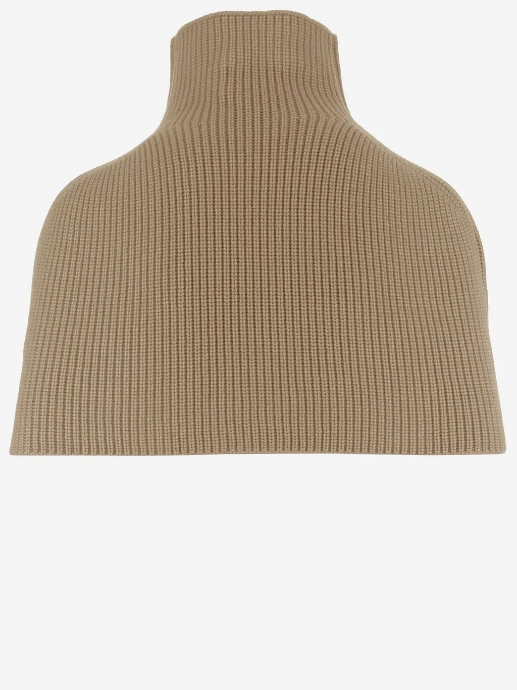 Ribbed Turtleneck Cape