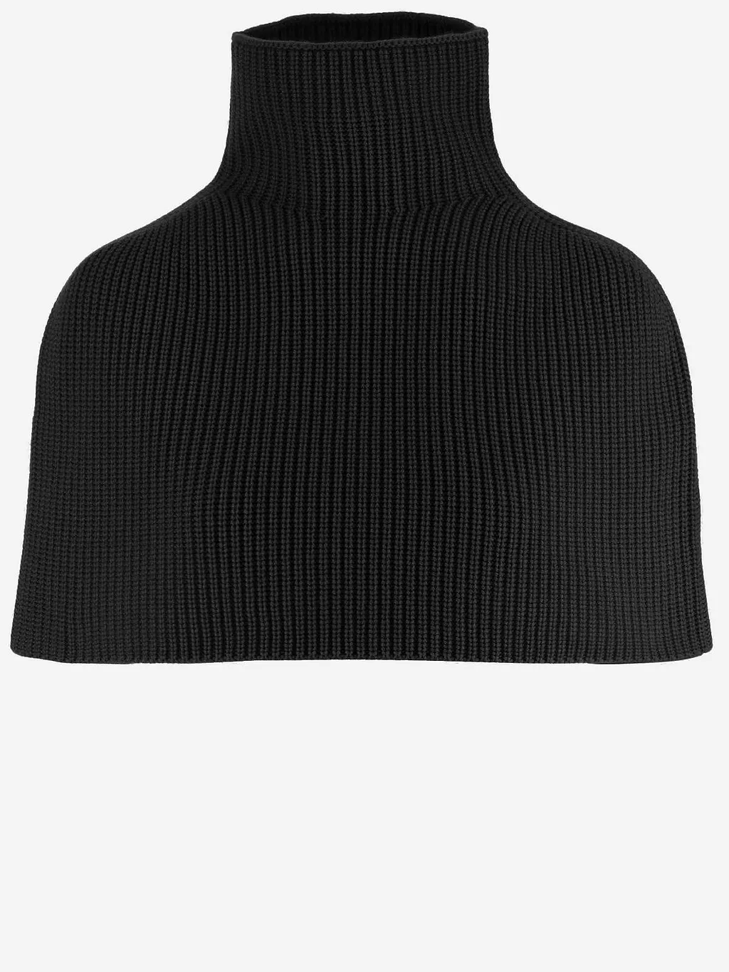 Ribbed Turtleneck Cape
