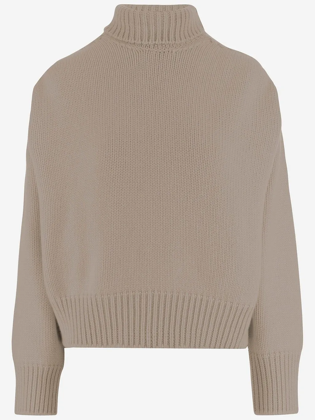 Ribbed Turtleneck Knitted Sweater