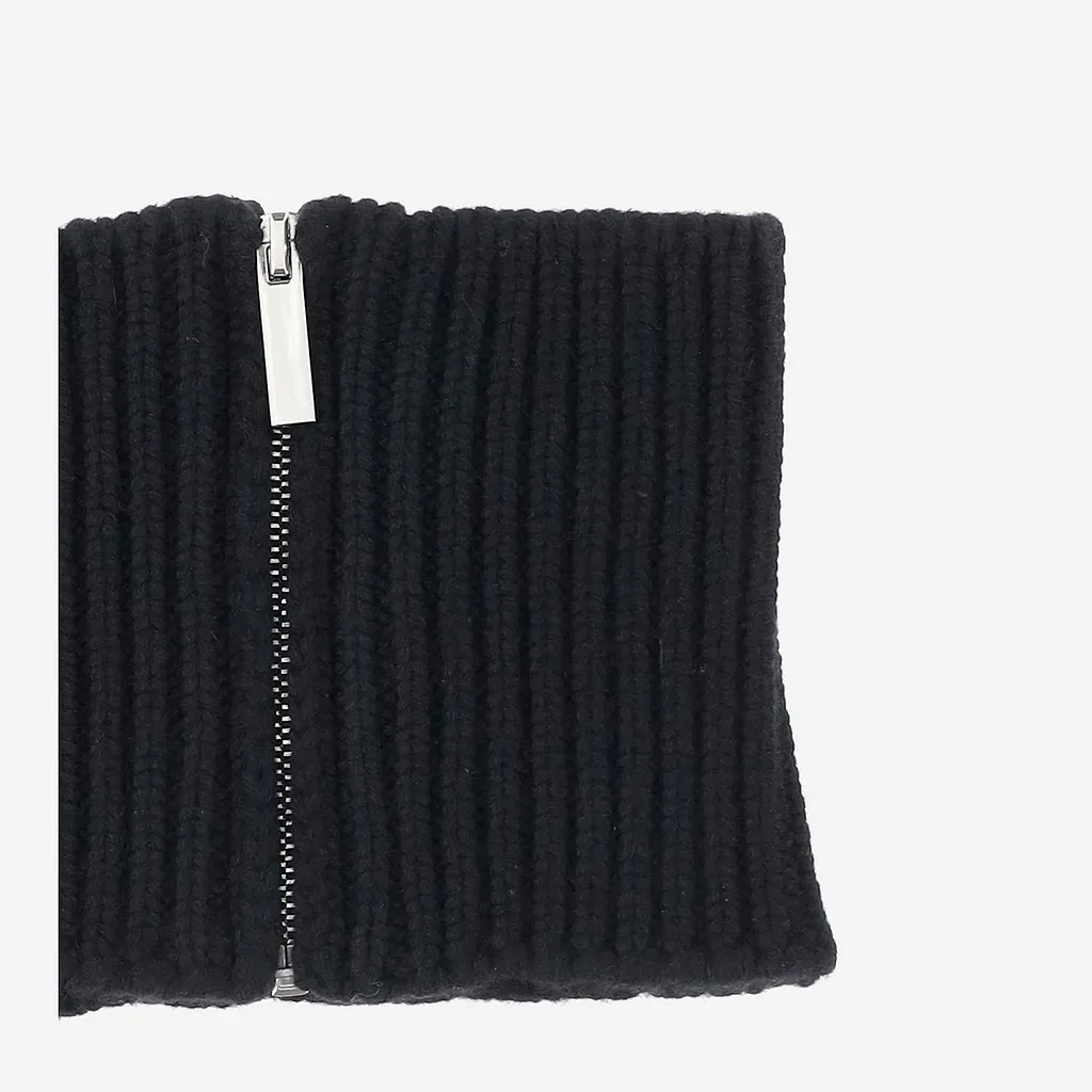 Ribbed Zip Neck Warmer