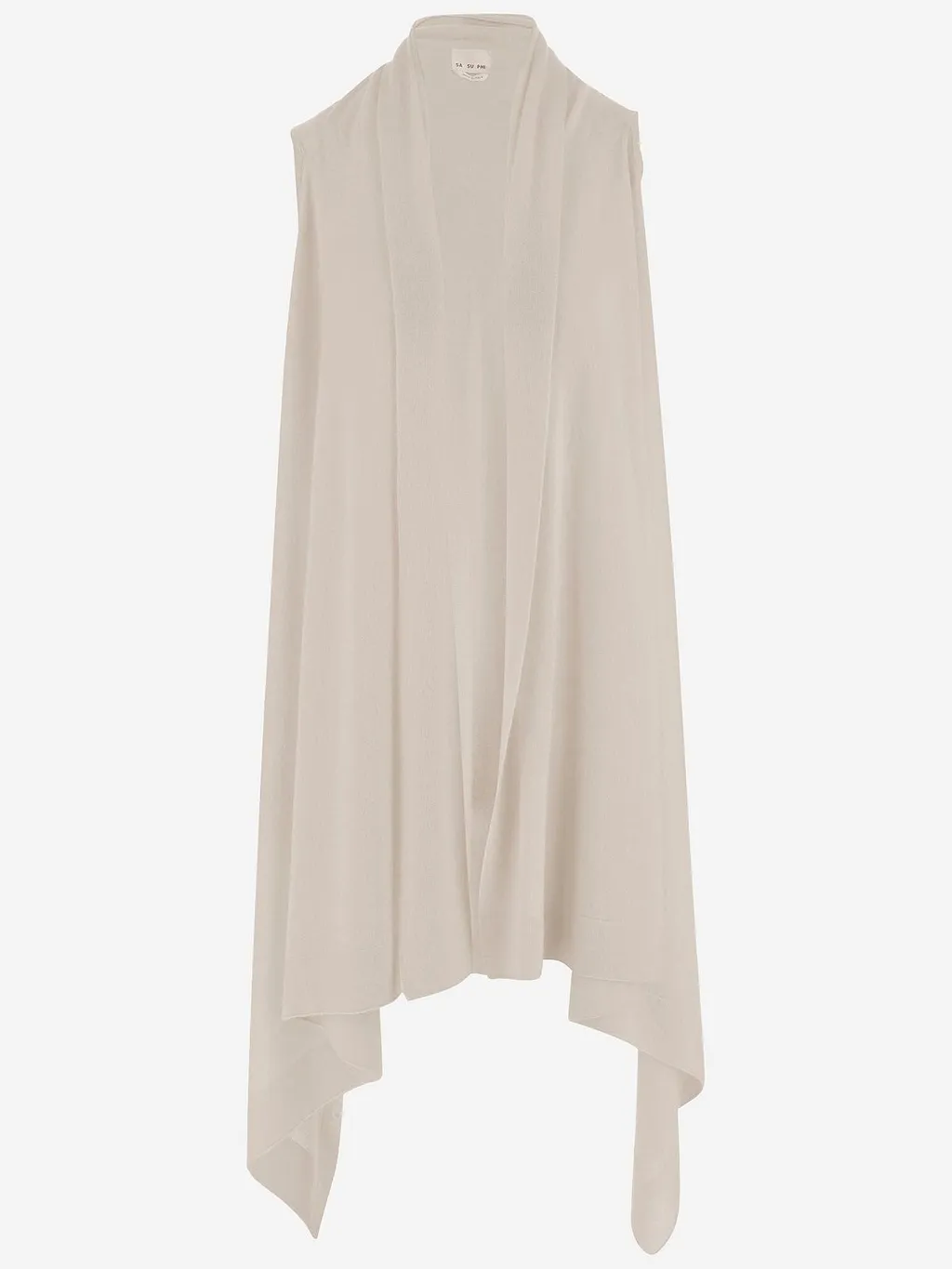 Sleeveless Long Knitted Sweater