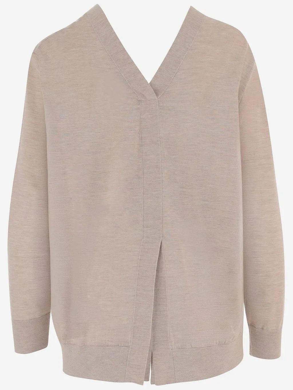 Sa Su Phi V-Neck Slit Knitted Sweater