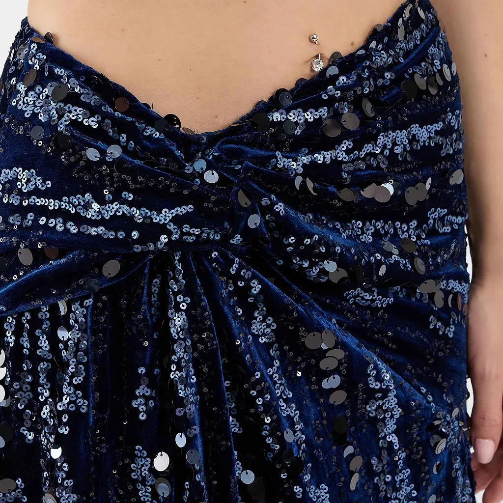 Sabina Musayev Draped Sequinned Skirt