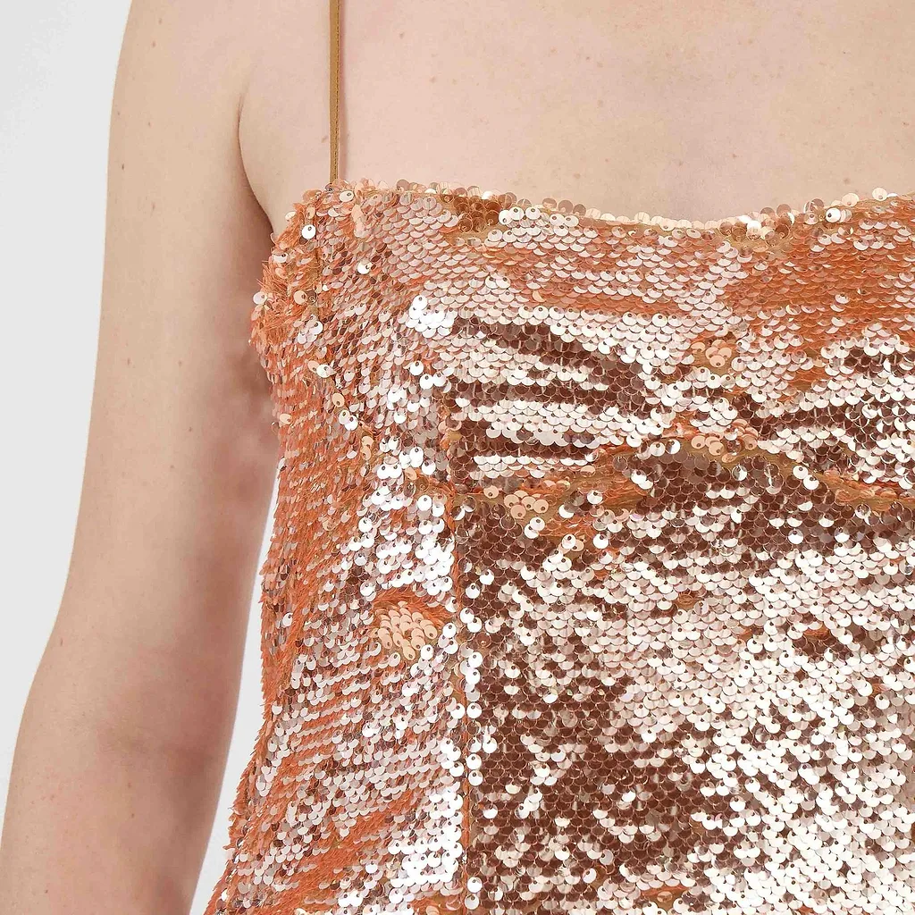 Sabina Musayev Sequin Camisole Top
