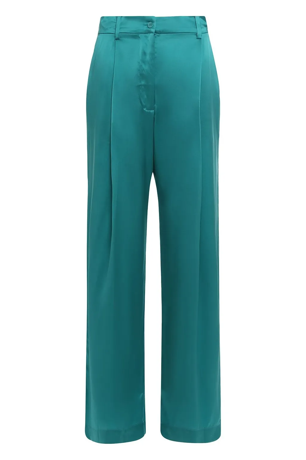 Emerson High-Waist Silk Pants