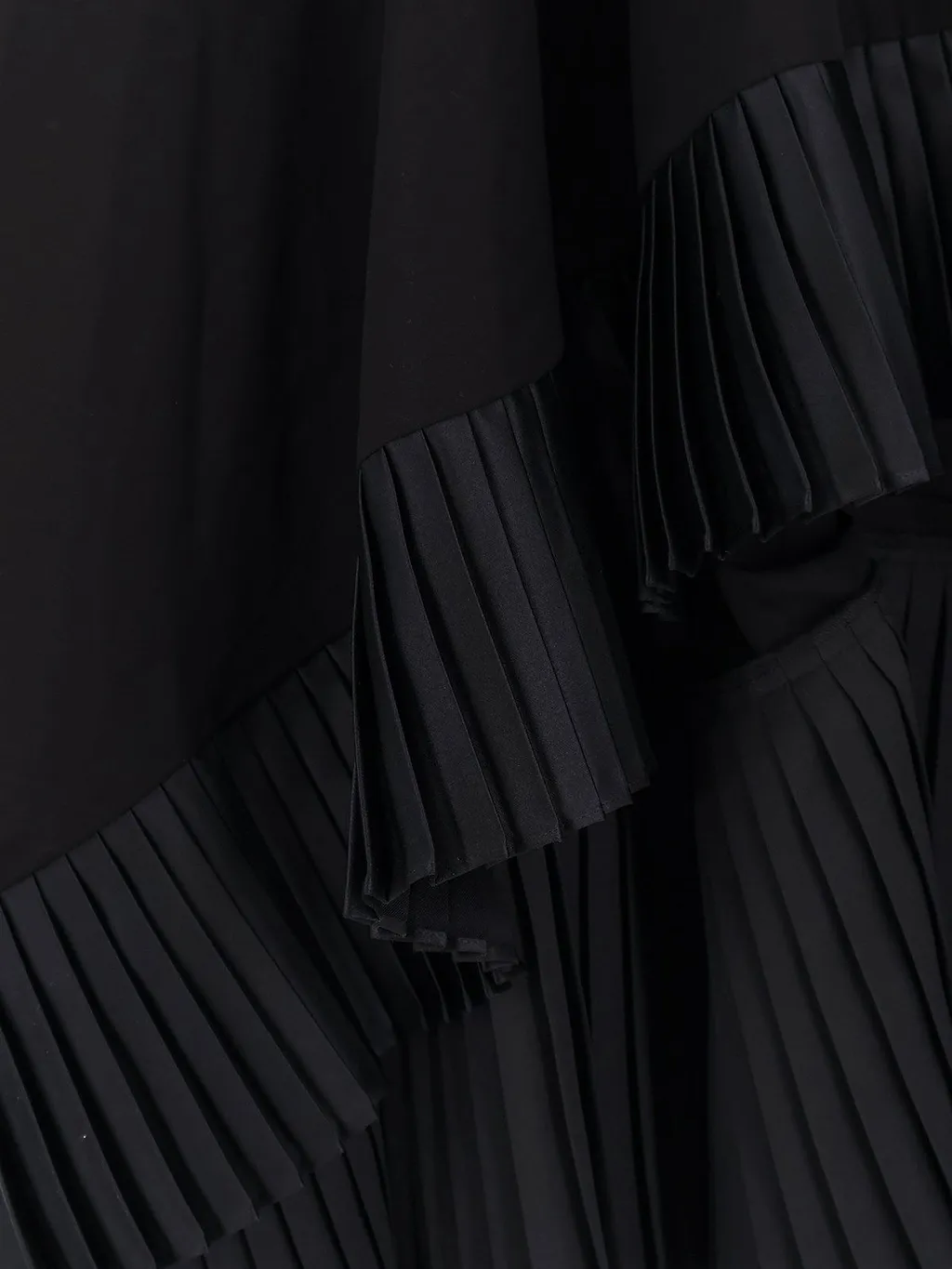 Sacai Ruffled Asymmetric Crewneck Dress