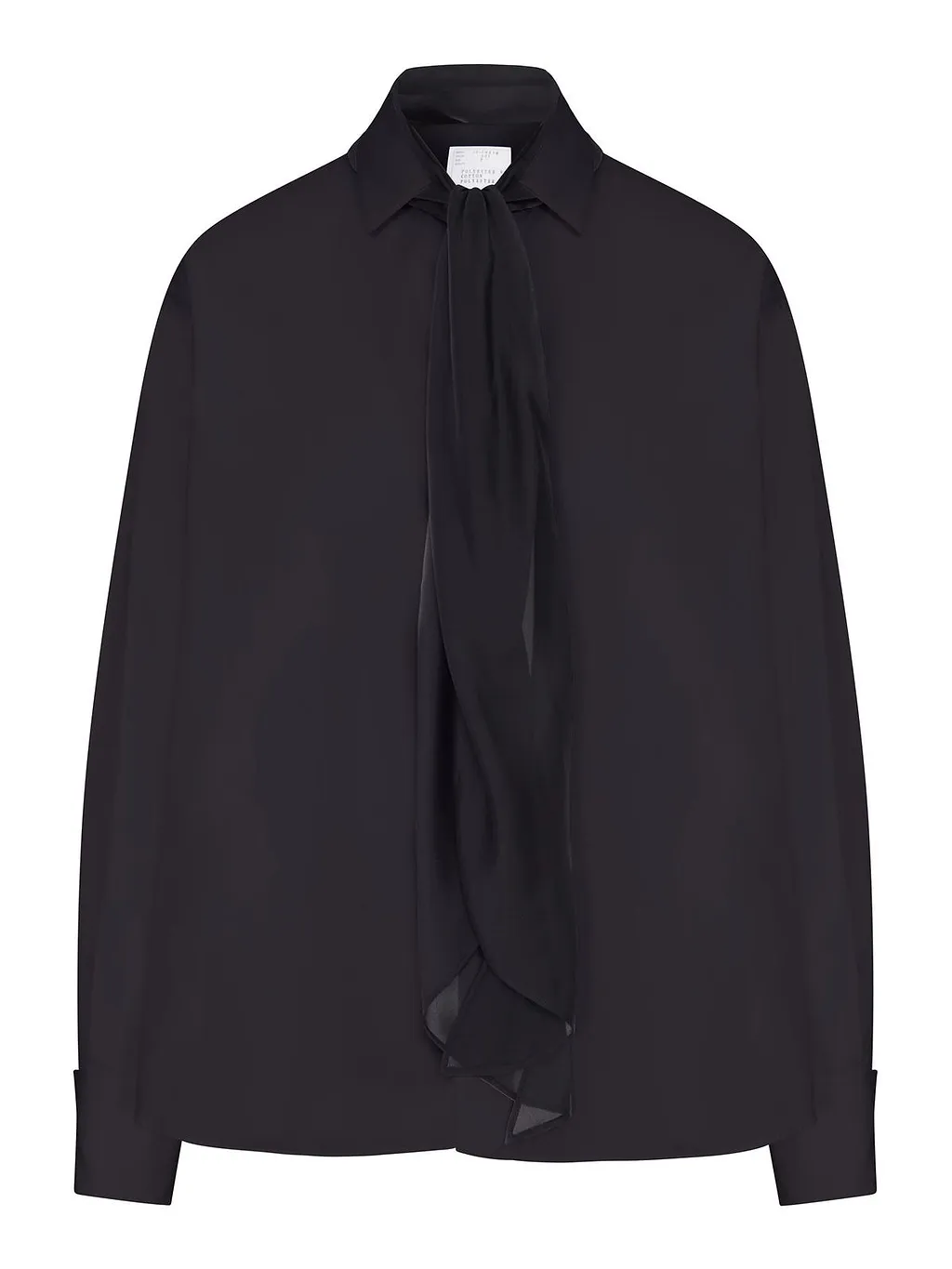 Sacai Scarf Detailed Poplin Shirt