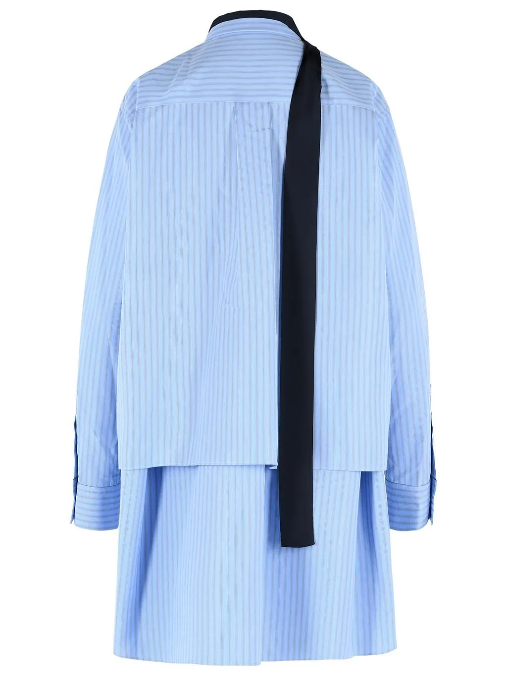 Sacai Striped Scarf-Detail Mini Dress