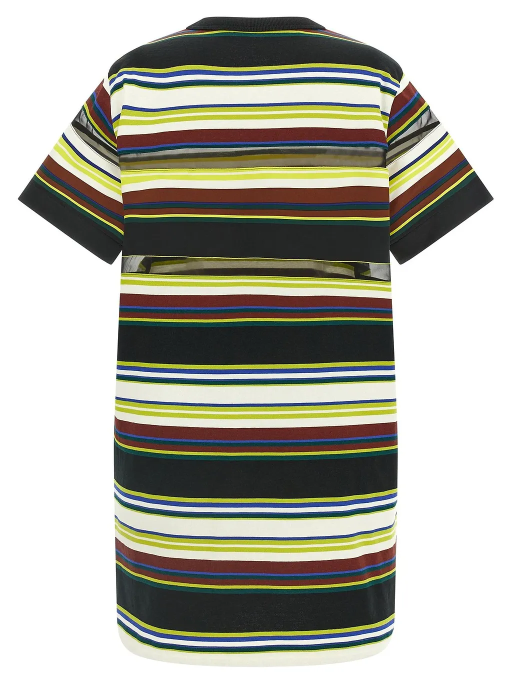 Sacai Striped Crewneck T-Shirt Dress