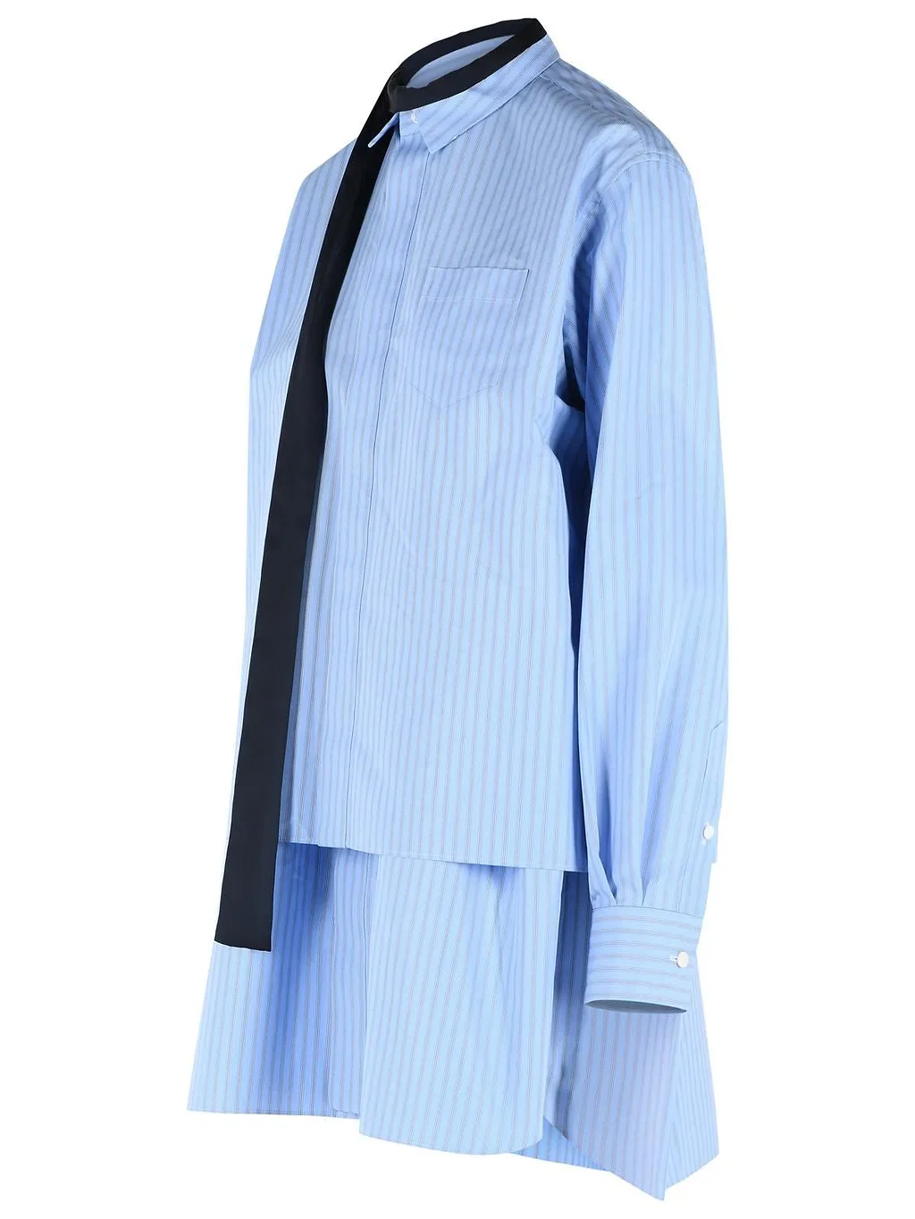 Sacai Striped Scarf-Detail Mini Dress