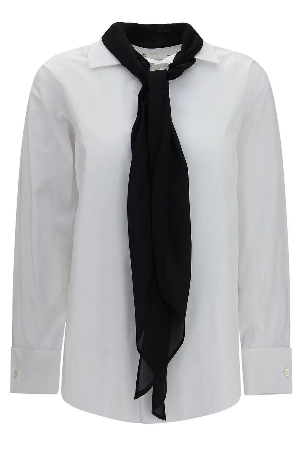 Sacai Scarf Detailed Poplin Shirt