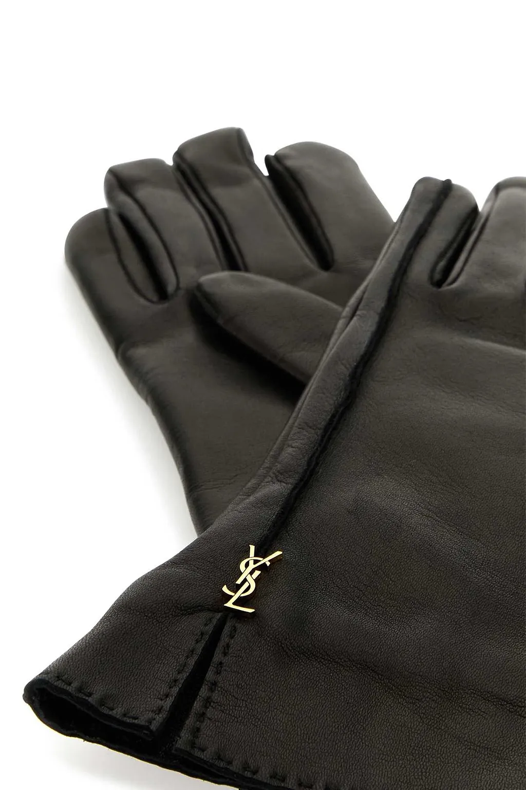 Saint Laurent Cassandre Logo Plaque Gloves