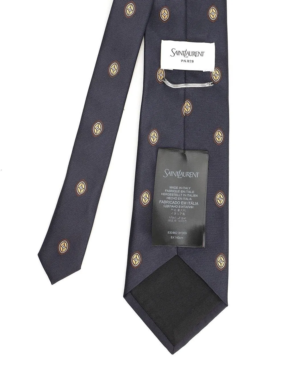 Saint Laurent Jacquard Wide Tie