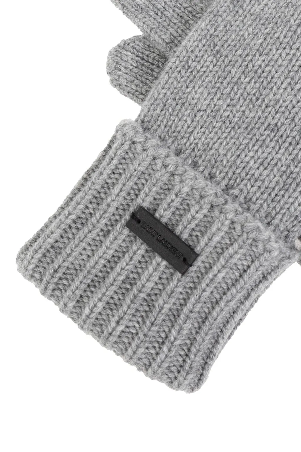 Saint Laurent Logo Patch Gloves