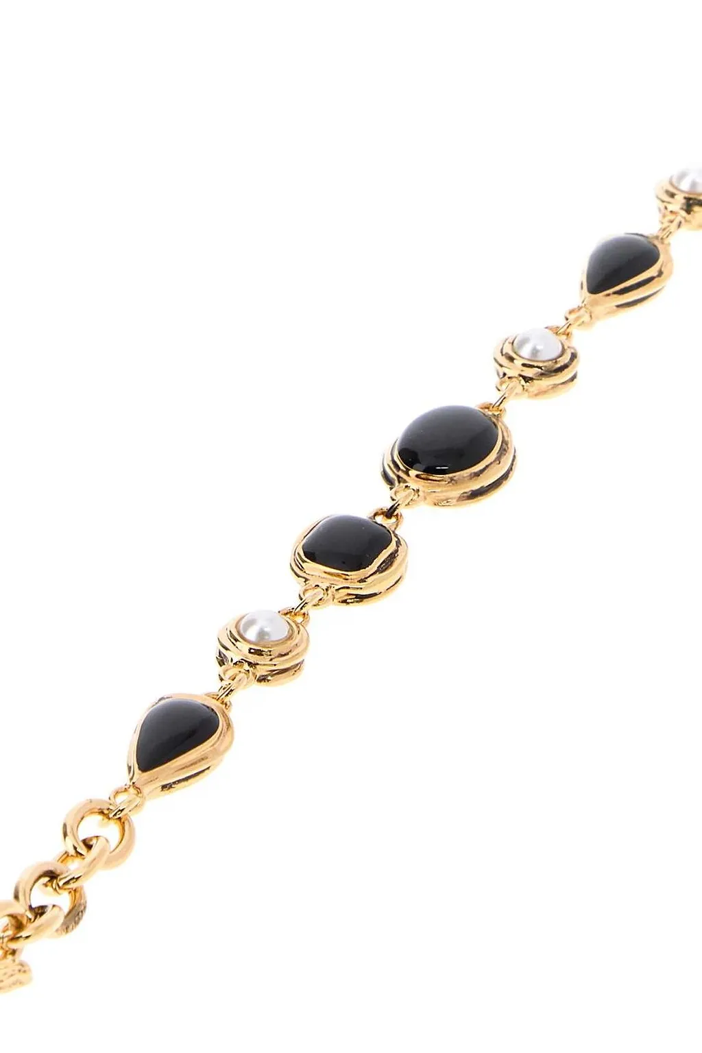 Saint Laurent Logo Plaque Embellished Bracelet