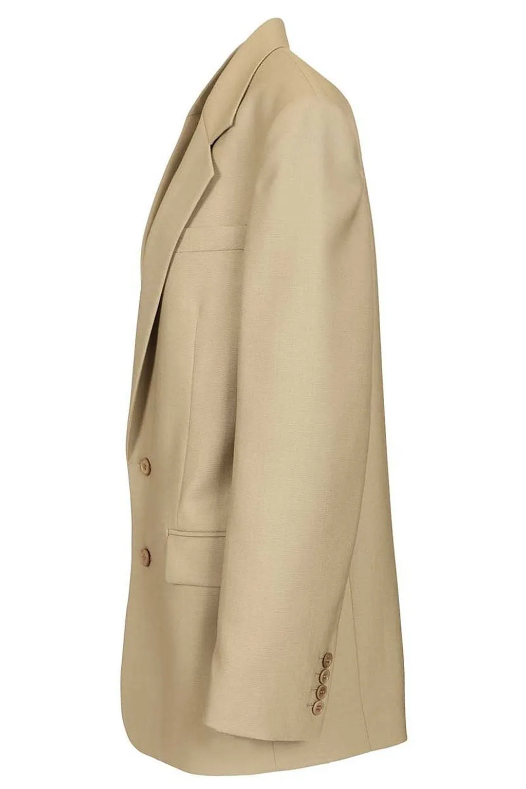 Saint Laurent Single-Breasted Long-Sleeved Jacket