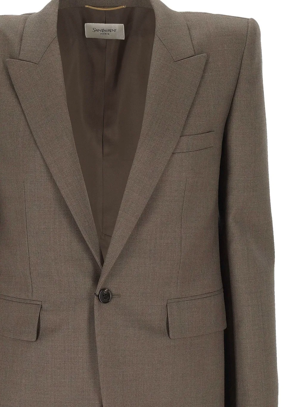 Saint Laurent Single-Breasted Long Jacket