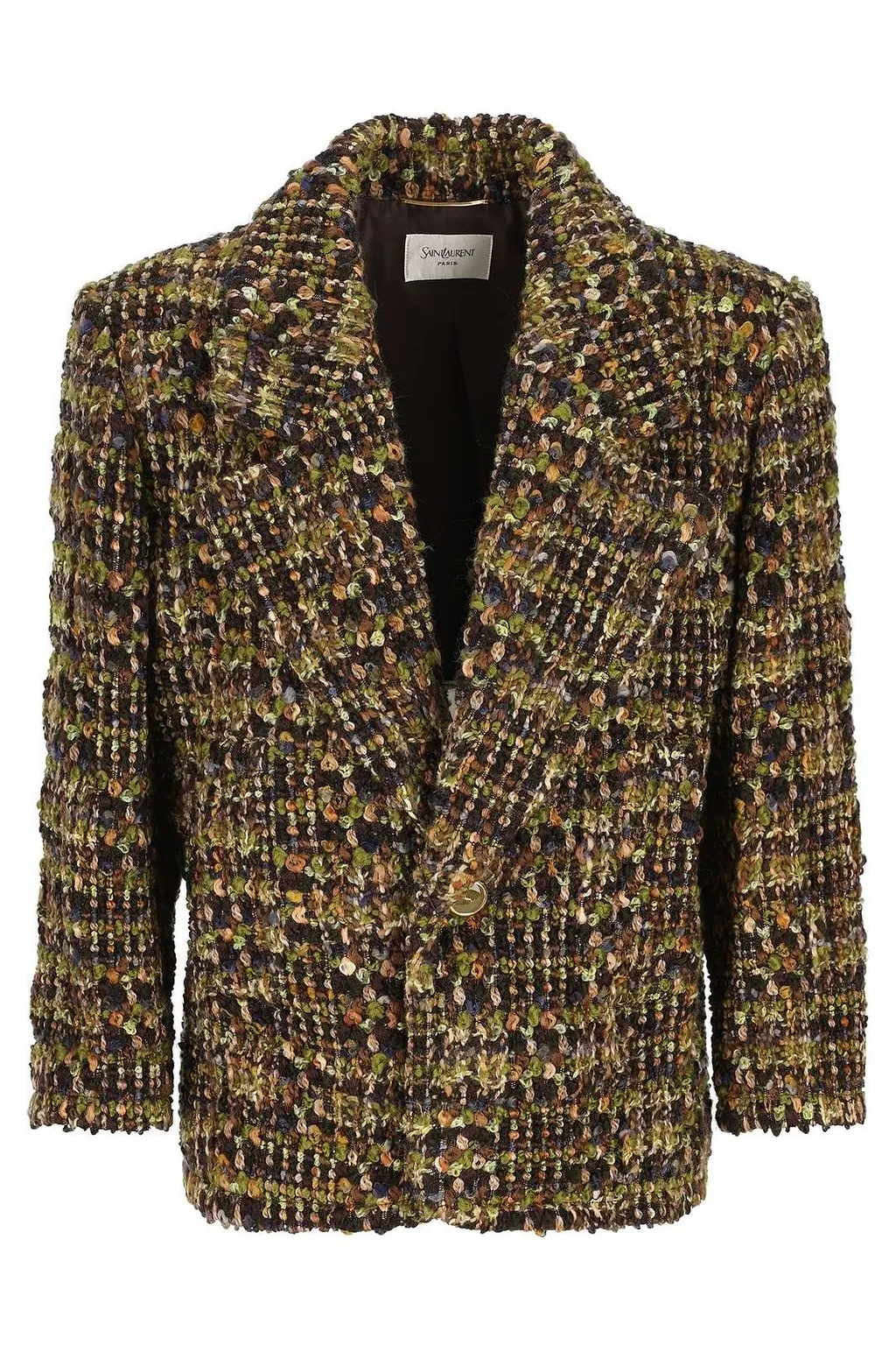 Saint Laurent Single-Breasted Tweed Jacket