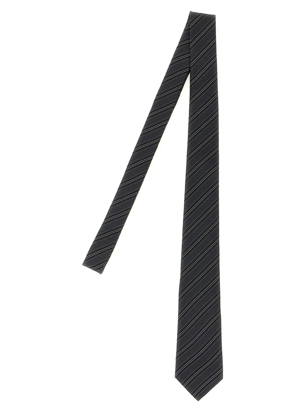 Saint Laurent Striped Jacquard Tie