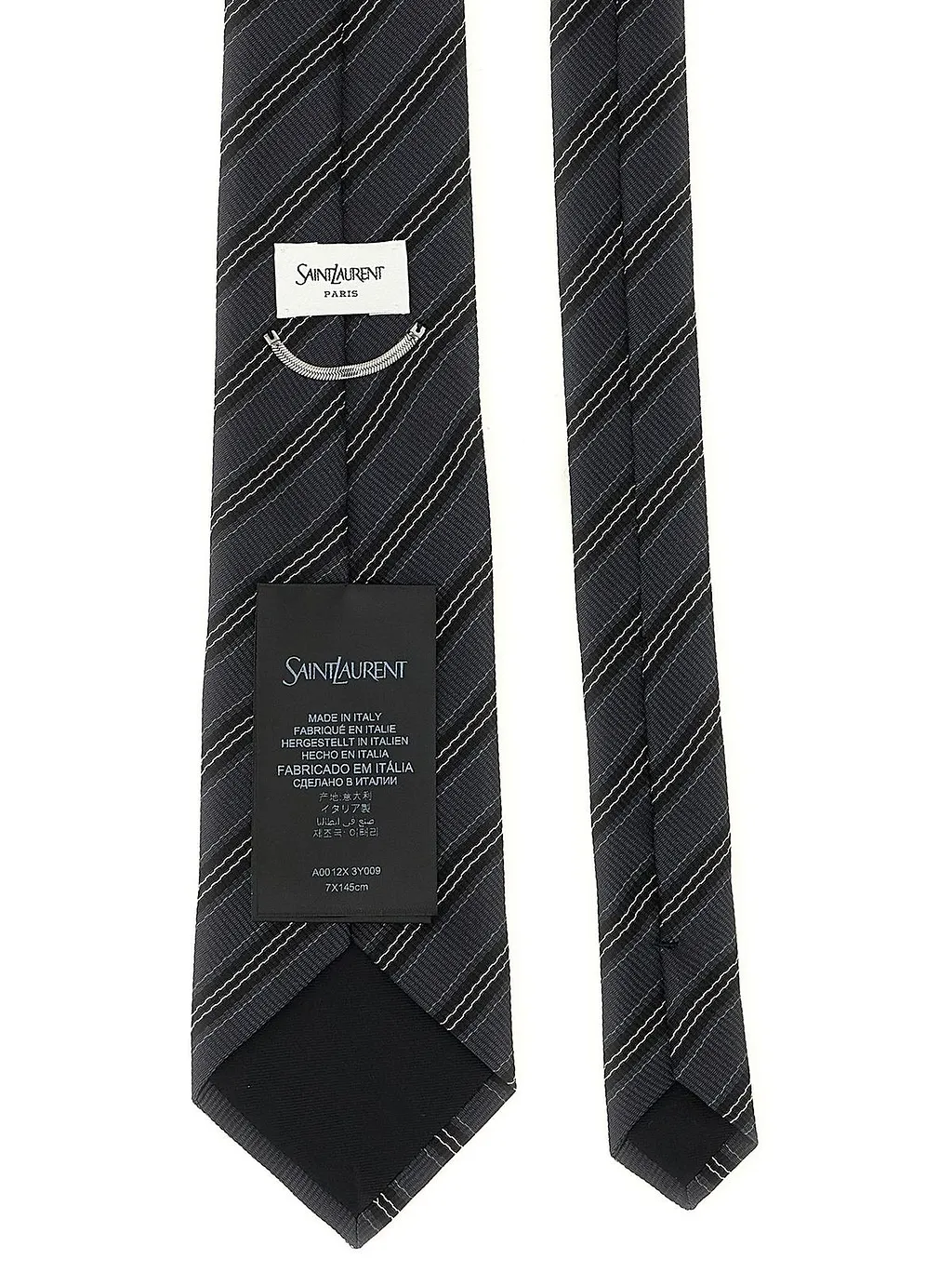 Saint Laurent Striped Jacquard Tie