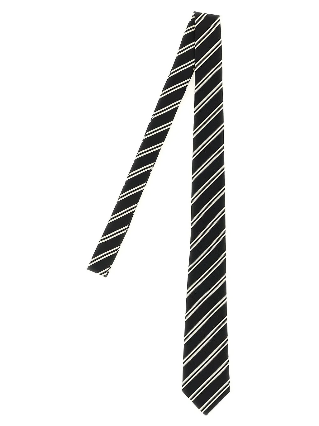 Saint Laurent Striped Jacquard Tie