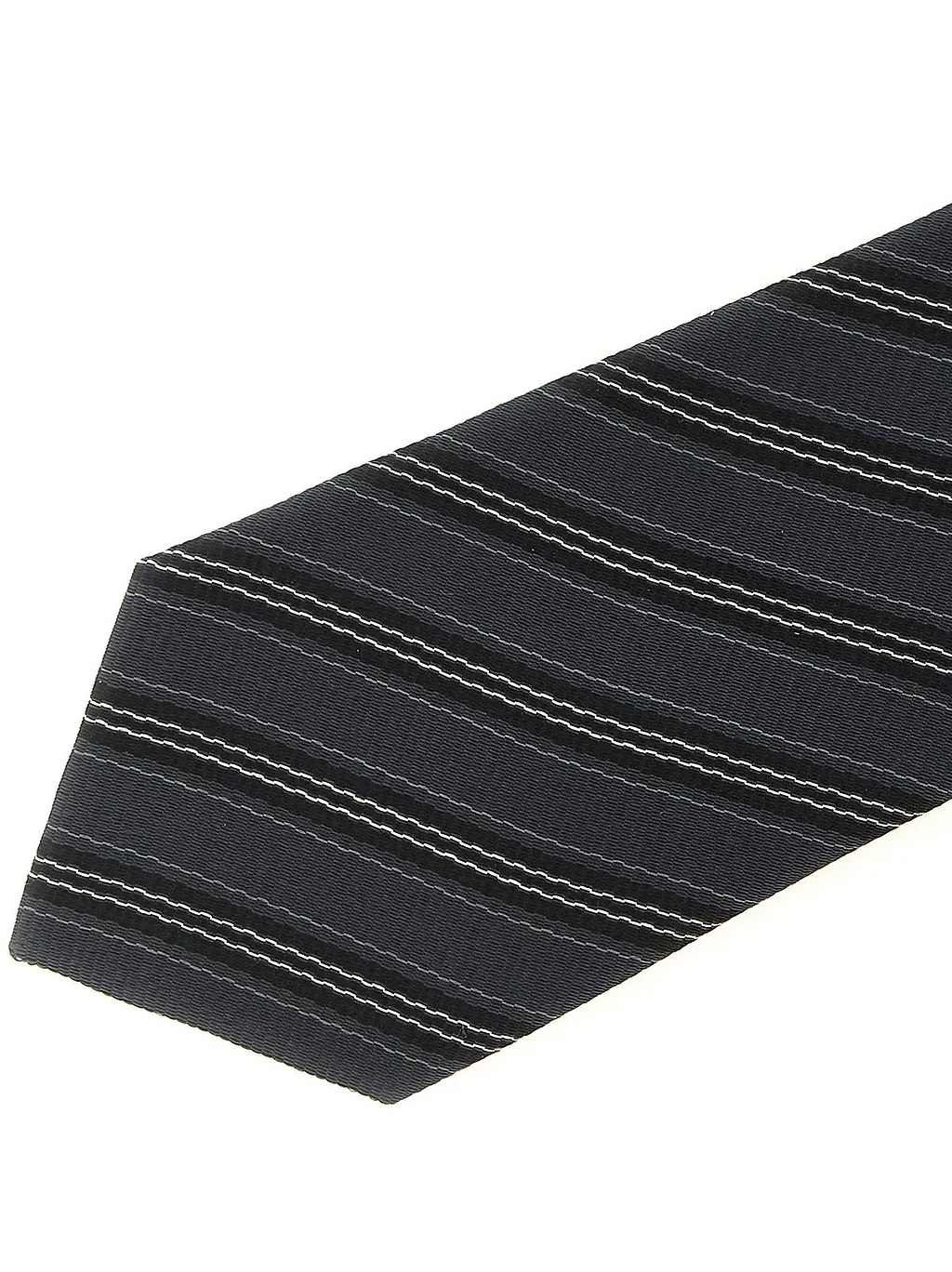 Saint Laurent Striped Jacquard Tie